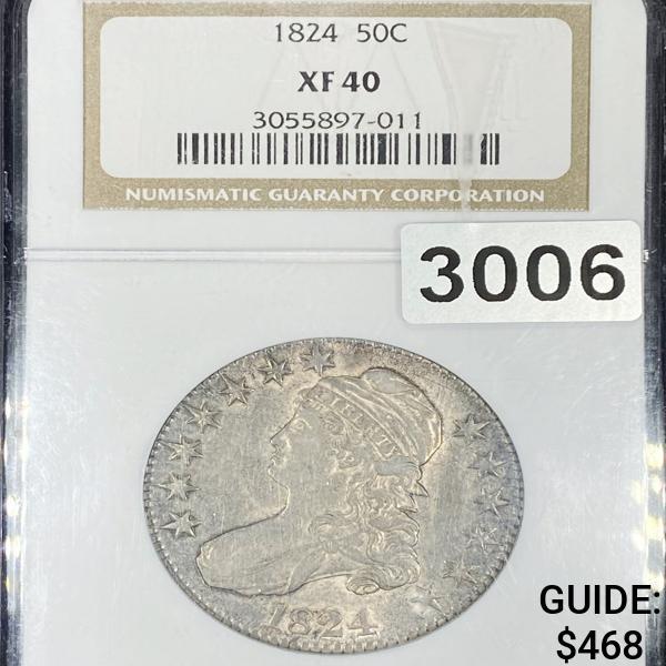 1824 Capped Bust Half Dollar NGC - XF40 (1 of 2)