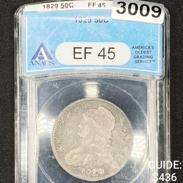 1829 Capped Bust Half Dollar ANACS - EF45 (1 of 2)