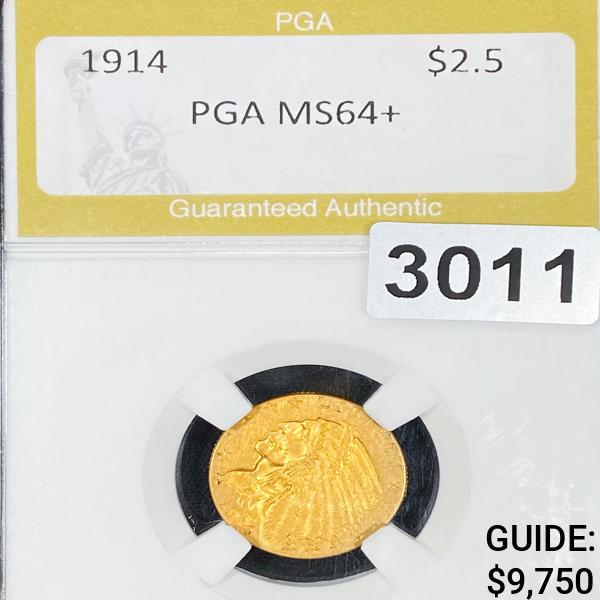 1914 $2.50 Gold Quarter Eagle PGA - MS64+ (1 of 2)