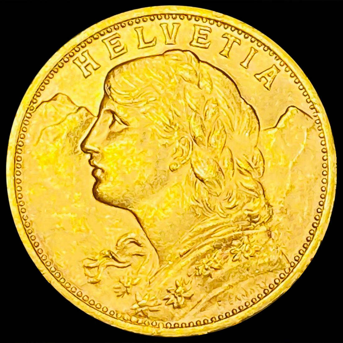 1930-B Swiss Gold Helvetia 20 Francs UNCIRCULATED (1 of 2)