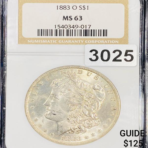 1883-O Morgan Silver Dollar NGC - MS63 (1 of 2)