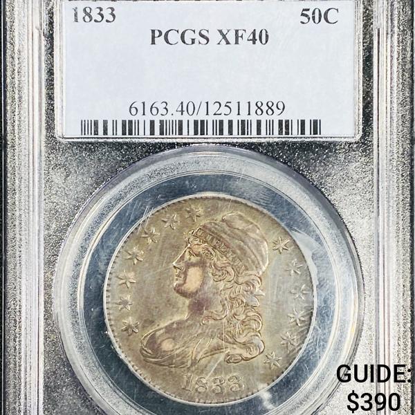 1833 Capped Bust Half Dollar PCGS - XF40 (1 of 2)