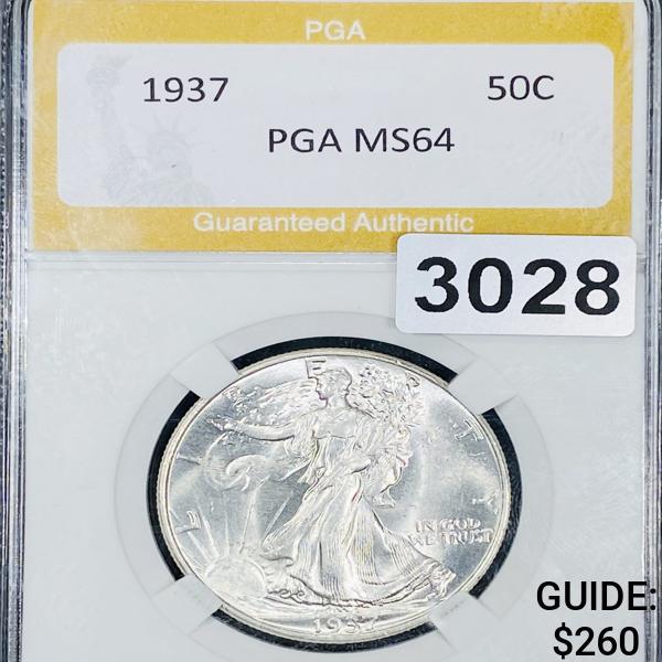 1937 Walking Liberty Half Dollar PGA - MS64 (1 of 2)