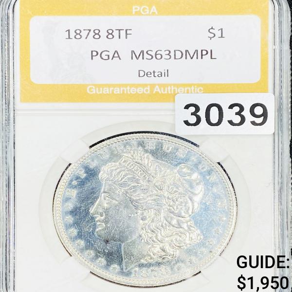 1878 8TF Morgan Silver Dollar PGA - MS63 DMPL (1 of 2)