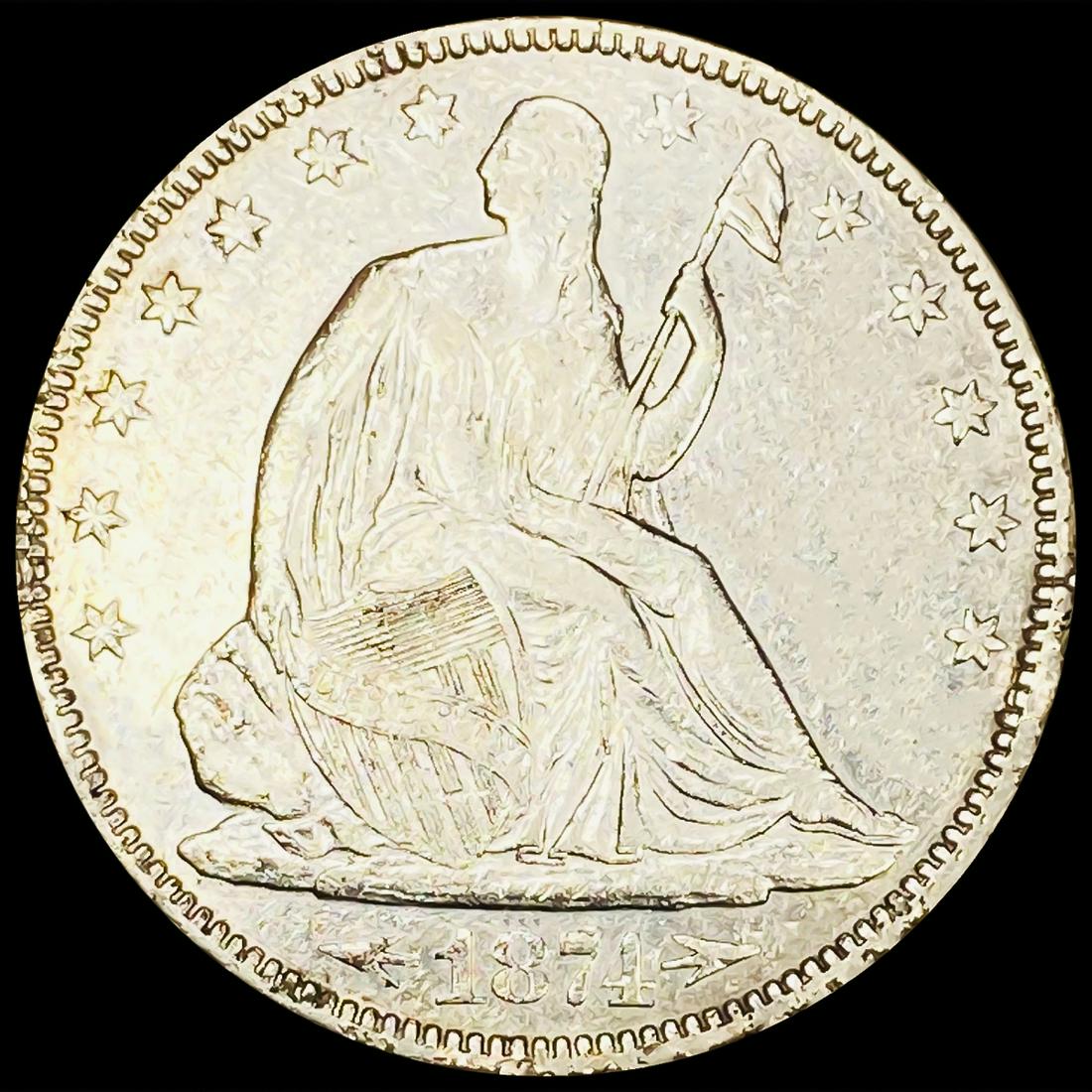 1874 Seated Liberty Half Dollar LIGHTLY (1 of 2)