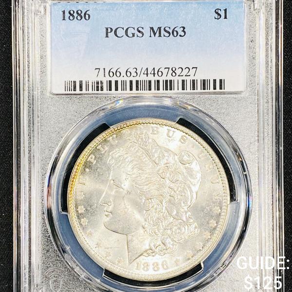 1886 Morgan Silver Dollar PCGS - MS63 (1 of 2)