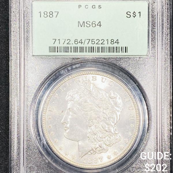 1887 Morgan Silver Dollar PCGS - MS64 (1 of 2)