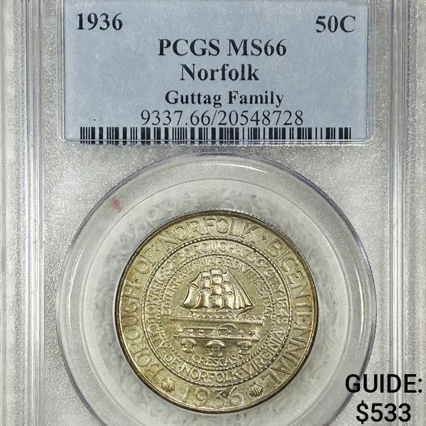 1936 Norfolk Half Dollar PCGS - MS66 (1 of 2)