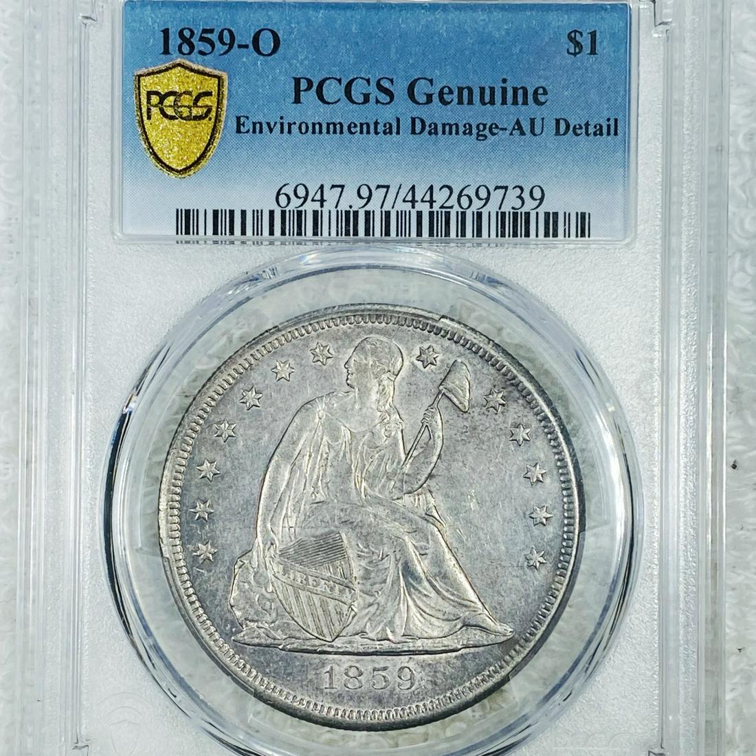 1859-O Seated Liberty Dollar PCGS - AU Detail (1 of 2)