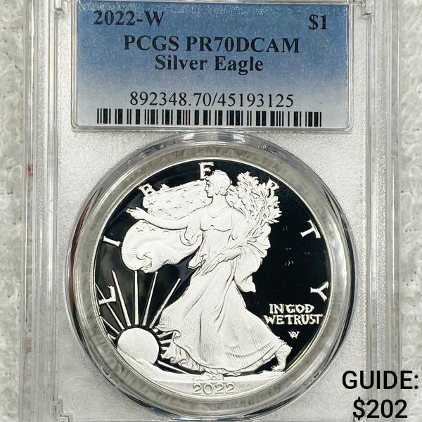 2022-W $1 Silver Eagle PCGS - PR70DCAM (1 of 2)