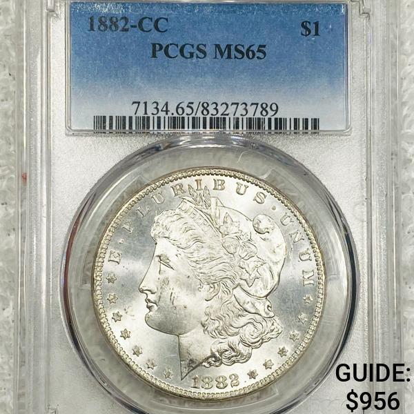 1882-CC Morgan Silver Dollar PCGS - MS65 (1 of 2)