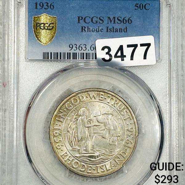 1936 Rhode Island Half Dollar PCGS - MS66 (1 of 2)