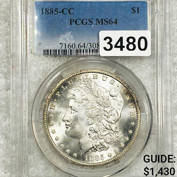1885-CC Morgan Silver Dollar PCGS - MS64 (1 of 2)