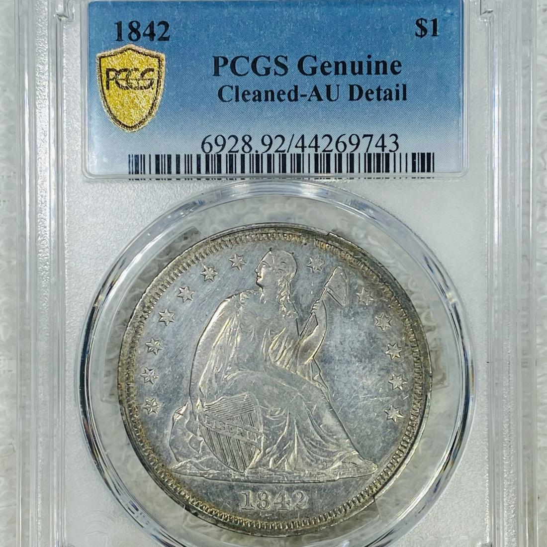 1842 Seated Liberty Dollar PCGS - AU DETAILS (1 of 2)