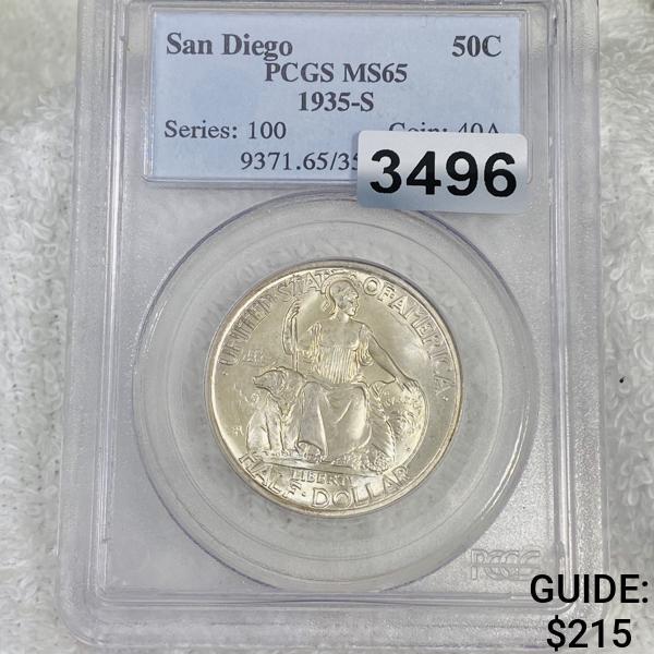 1935-S San Diego Half Dollar PCGS - MS65 (1 of 2)