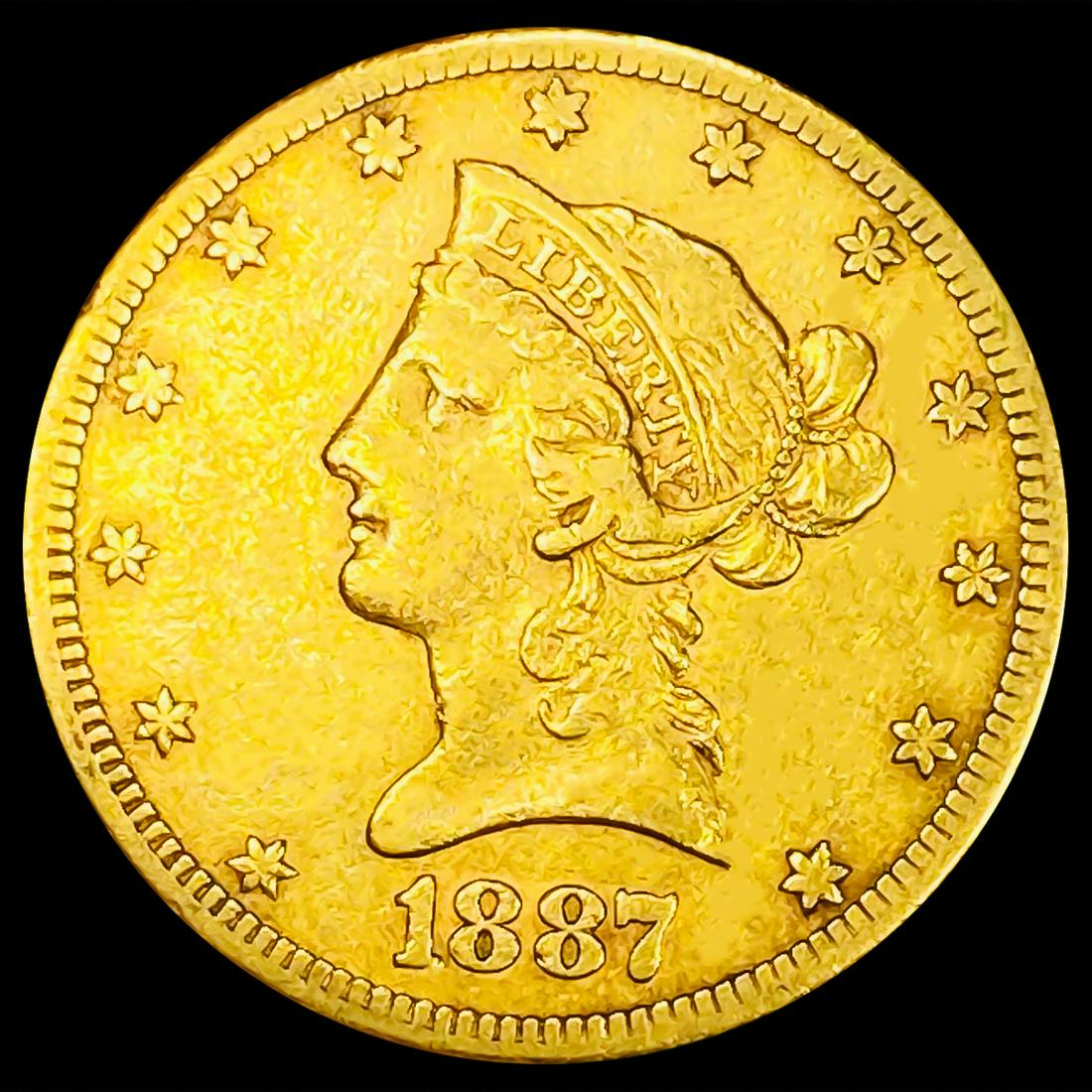 1887-S $10 Gold Eagle NEARLY UNCIRCULATED (1 of 2)