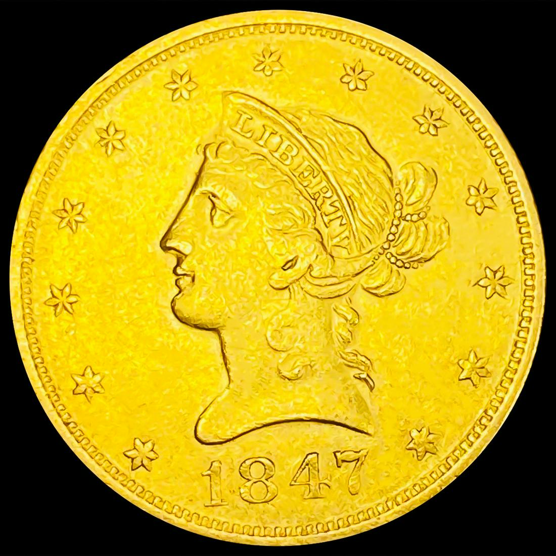 1847-O $10 Gold Eagle NEARLY UNCIRCULATED (1 of 2)