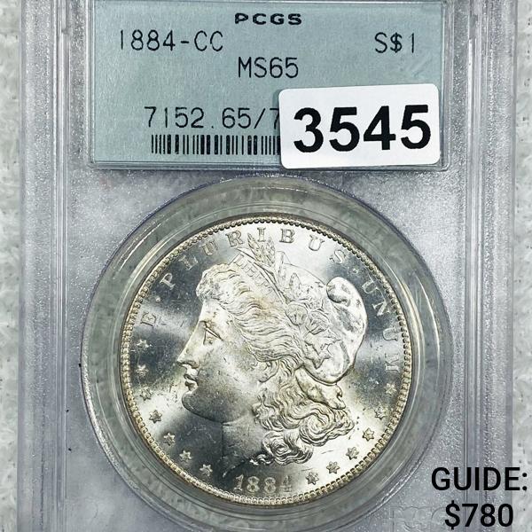 1884-CC Morgan Silver Dollar PCGS - MS65 (1 of 2)