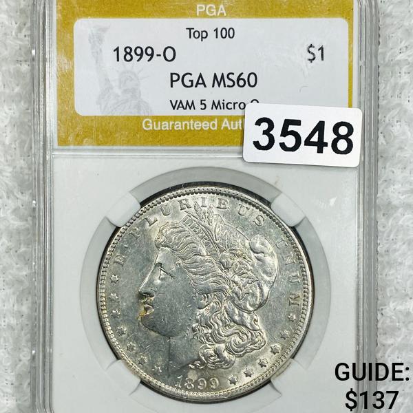 1899-O Morgan Silver Dollar PGA - MS60 VAM5 Micro (1 of 2)
