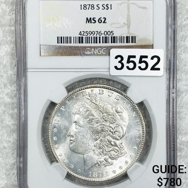 1878-S Morgan Silver Dollar NGC - MS62 (1 of 2)