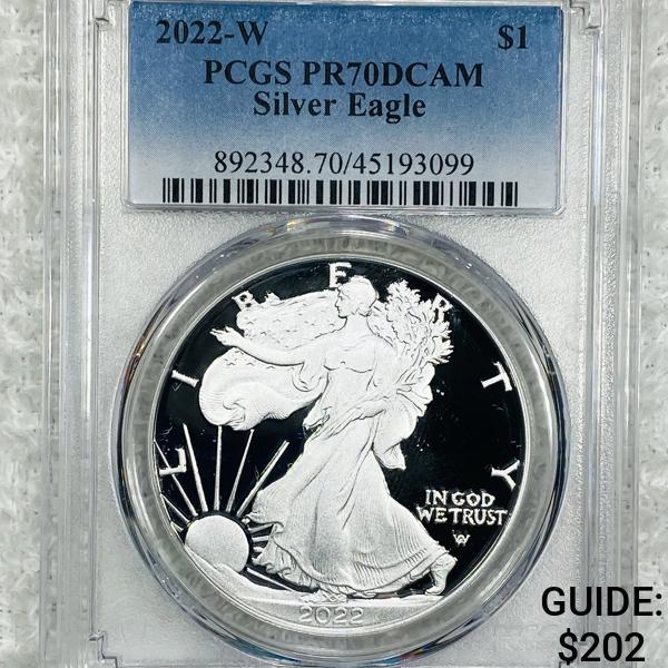 2022-W $1 Silver Eagle PCGS - PR70DCAM (1 of 2)