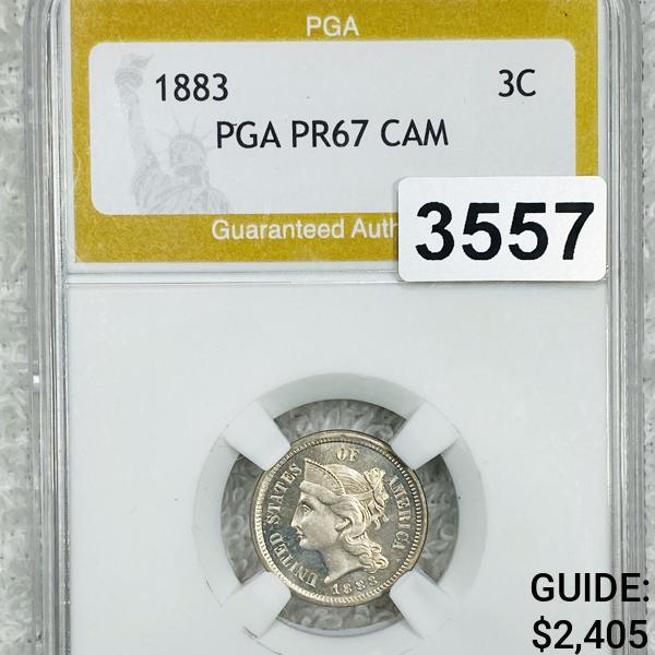 1883 Nickel Three Cent PGA - PR67 CAM (1 of 2)