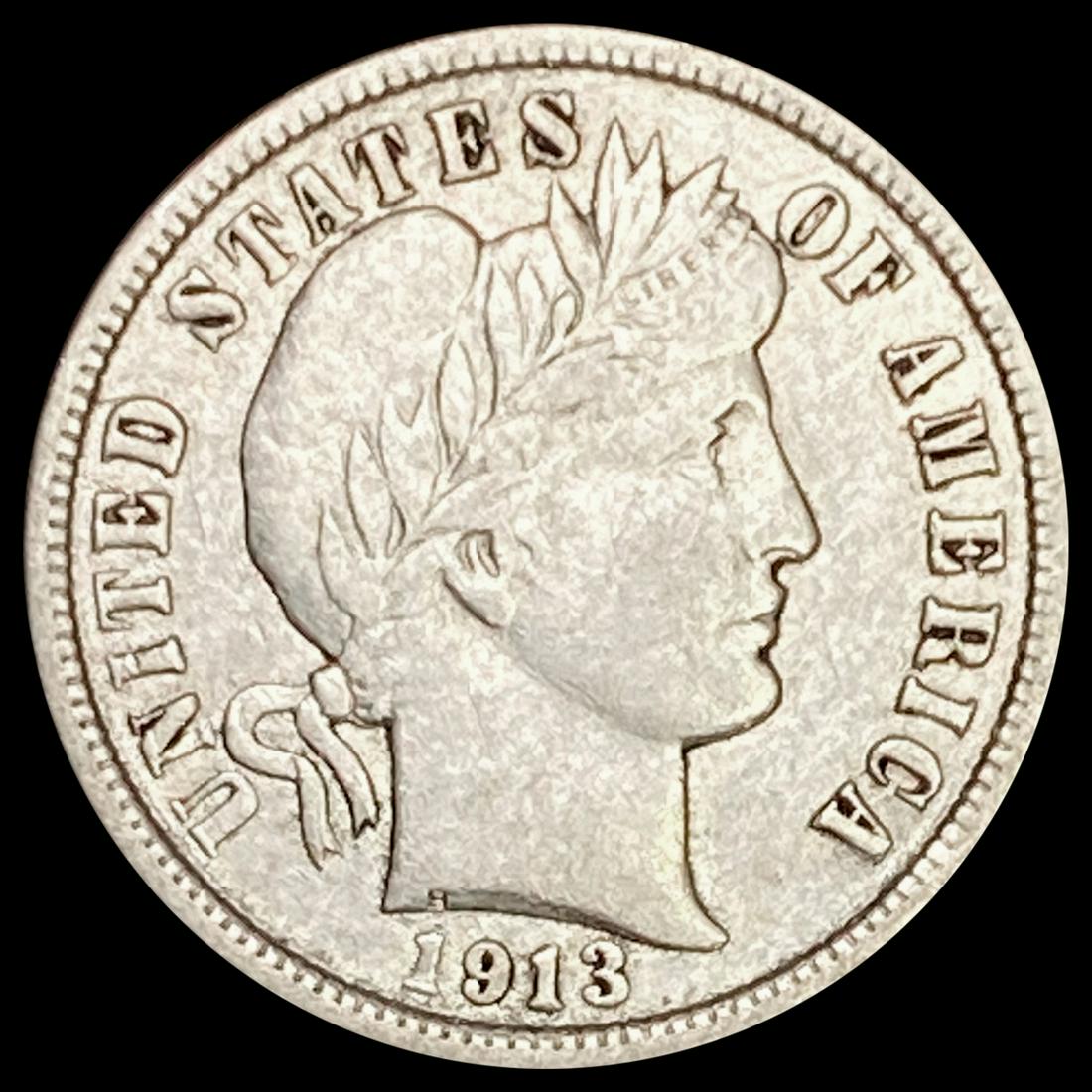 1913 Barber Dime ABOUT UNCIRCULATED (1 of 2)