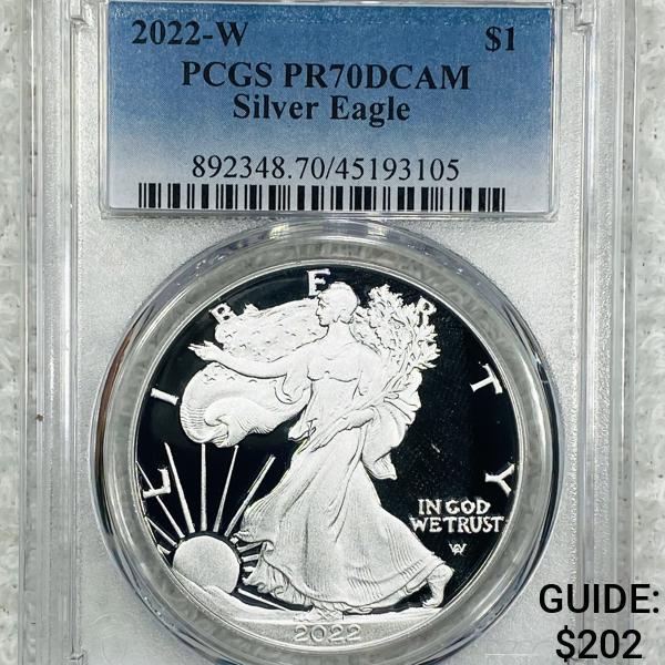 2022-W $1 Silver Eagle PCGS - PR70DCAM (1 of 2)