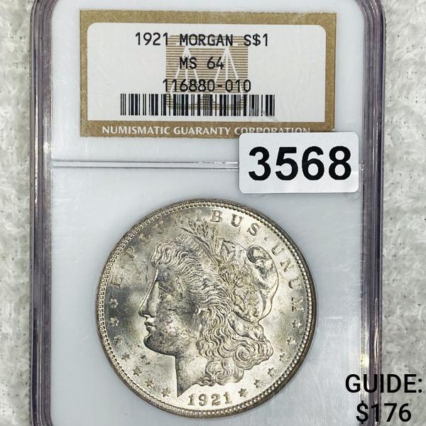 1921 Morgan Silver Dollar NGC - MS64 (1 of 2)