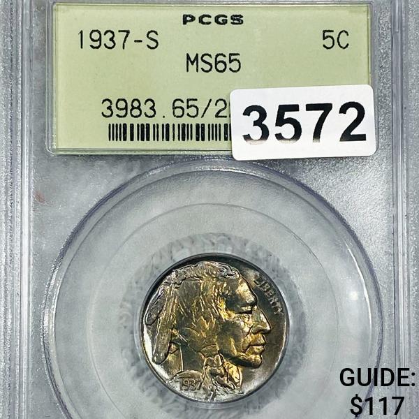 1937-S Buffalo Nickel PCGS - MS65 (1 of 2)