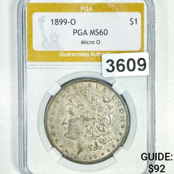 1899-O Morgan Silver Dollar PGA - MS60 (1 of 2)