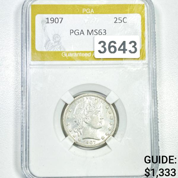 1907 Barber Quarter PGA - MS63 (1 of 2)