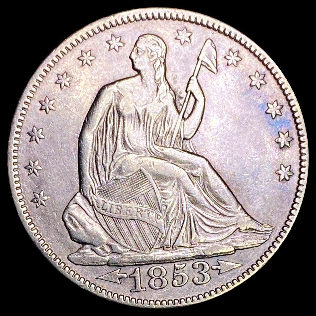 1853 Arrows Seated Liberty Half Dollar CLOSELY (1 of 2)