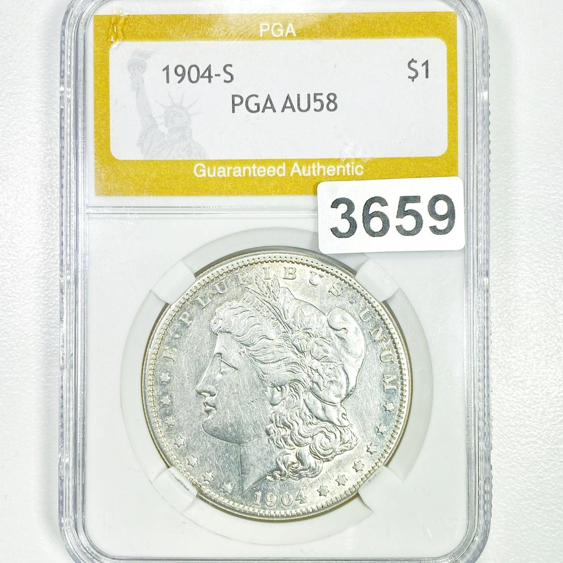 1904-S Morgan Silver Dollar PGA - AU58 (1 of 2)