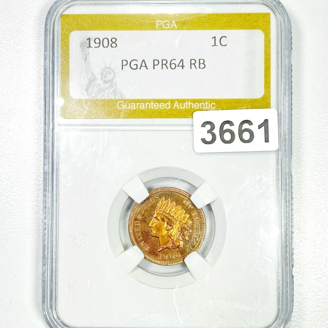 1908 Indian Head Cent PGA - PR64 RB (1 of 2)