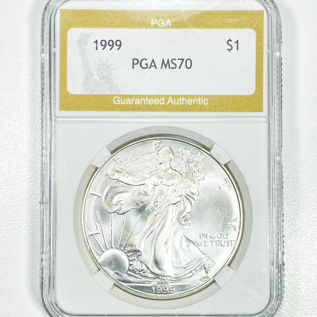 1999 Silver Eagle Dollar PGA - MS70 (1 of 2)