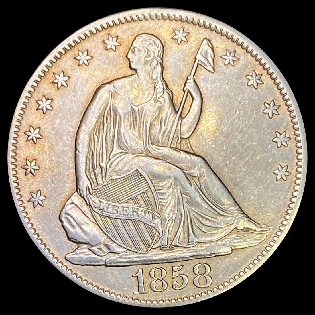 1858-O Seated Liberty Half Dollar CLOSELY UNC (1 of 2)