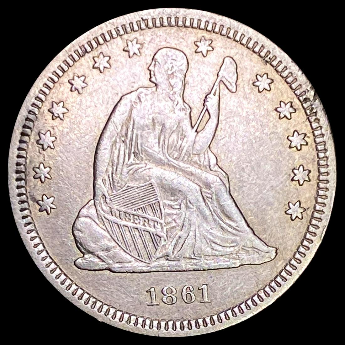 1861 Seated Liberty Quarter UNCIRCULATED (1 of 2)