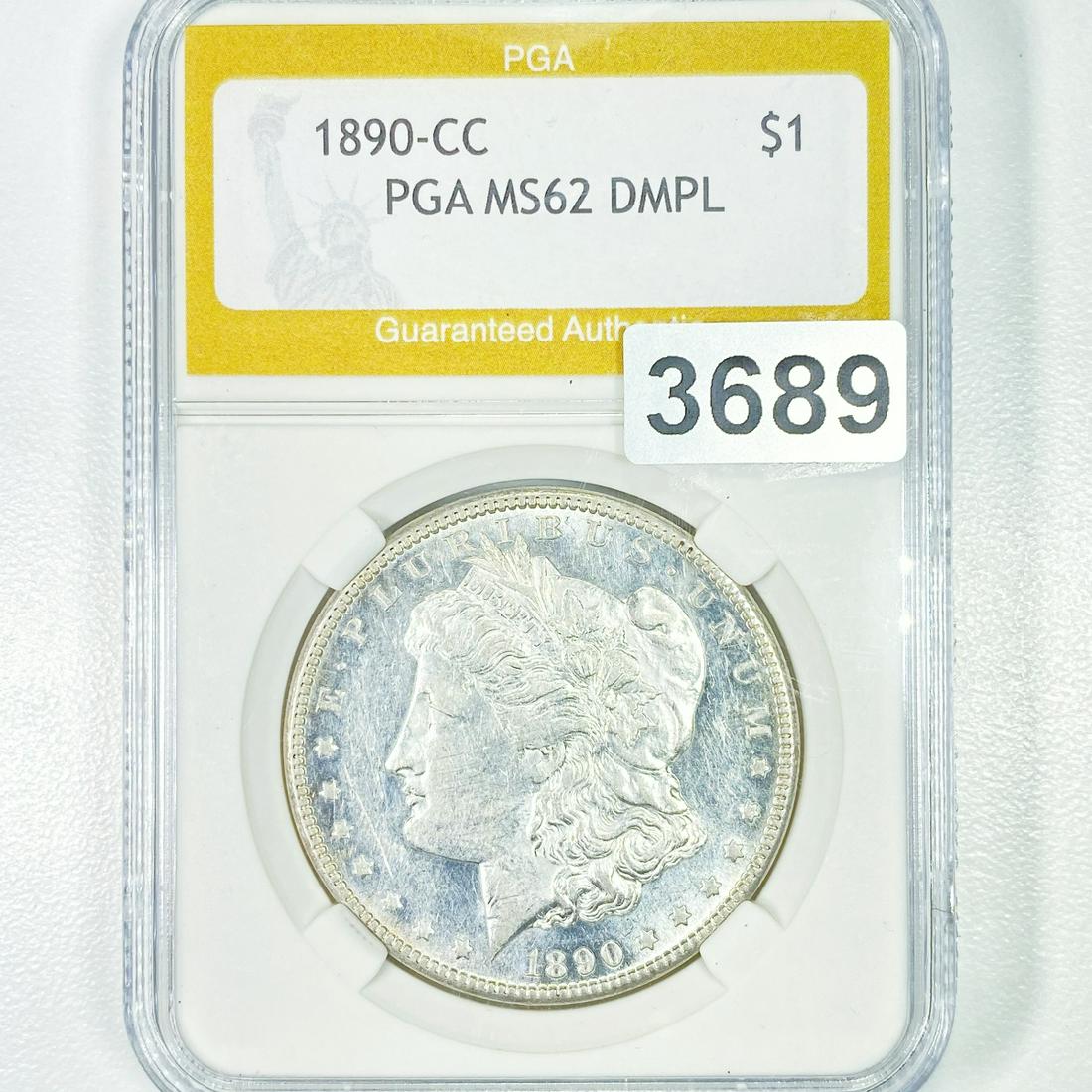 1890-CC Morgan Silver Dollar PGA - MS62 DMPL (1 of 2)
