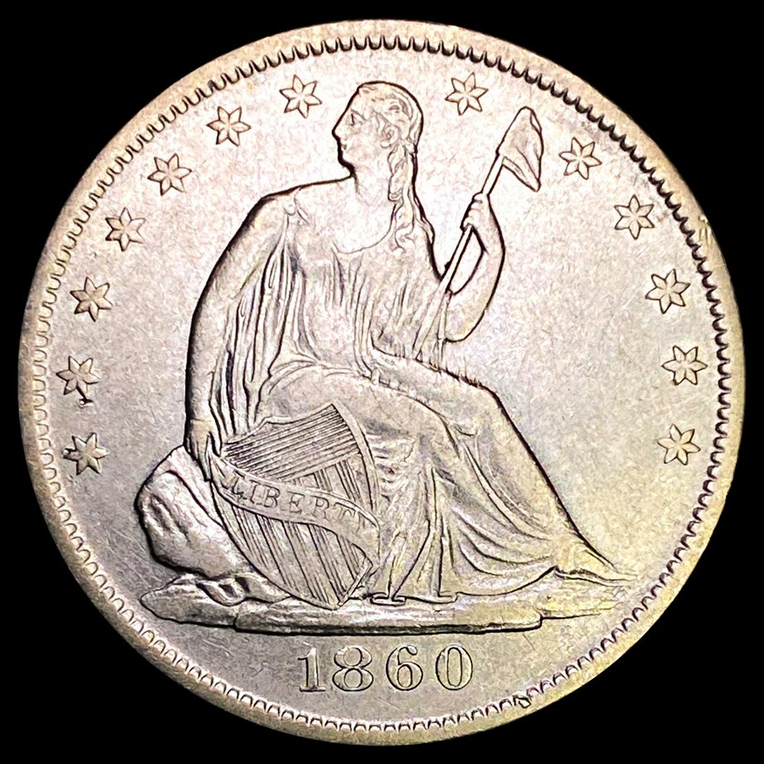 1860 Seated Liberty Half Dollar CLOSELY UNC (1 of 2)