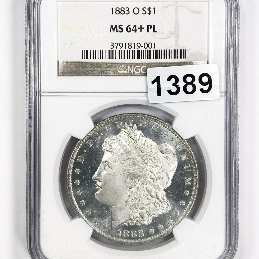1883-O Morgan Silver Dollar NGC - MS64+ PL (1 of 2)
