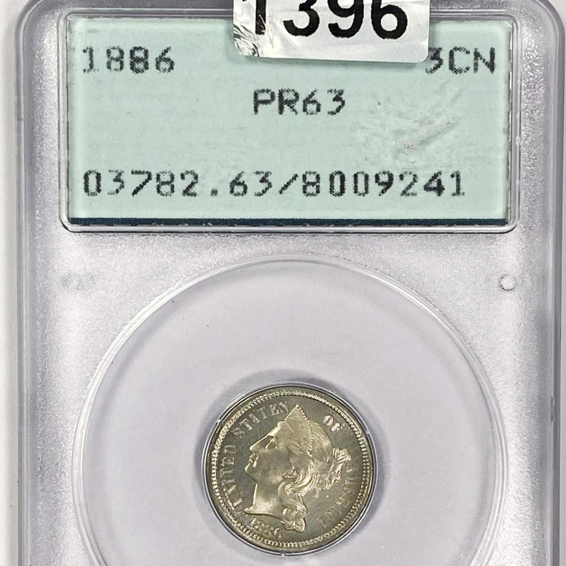1886 Nickel Three Cent PCGS - PR63 (1 of 2)