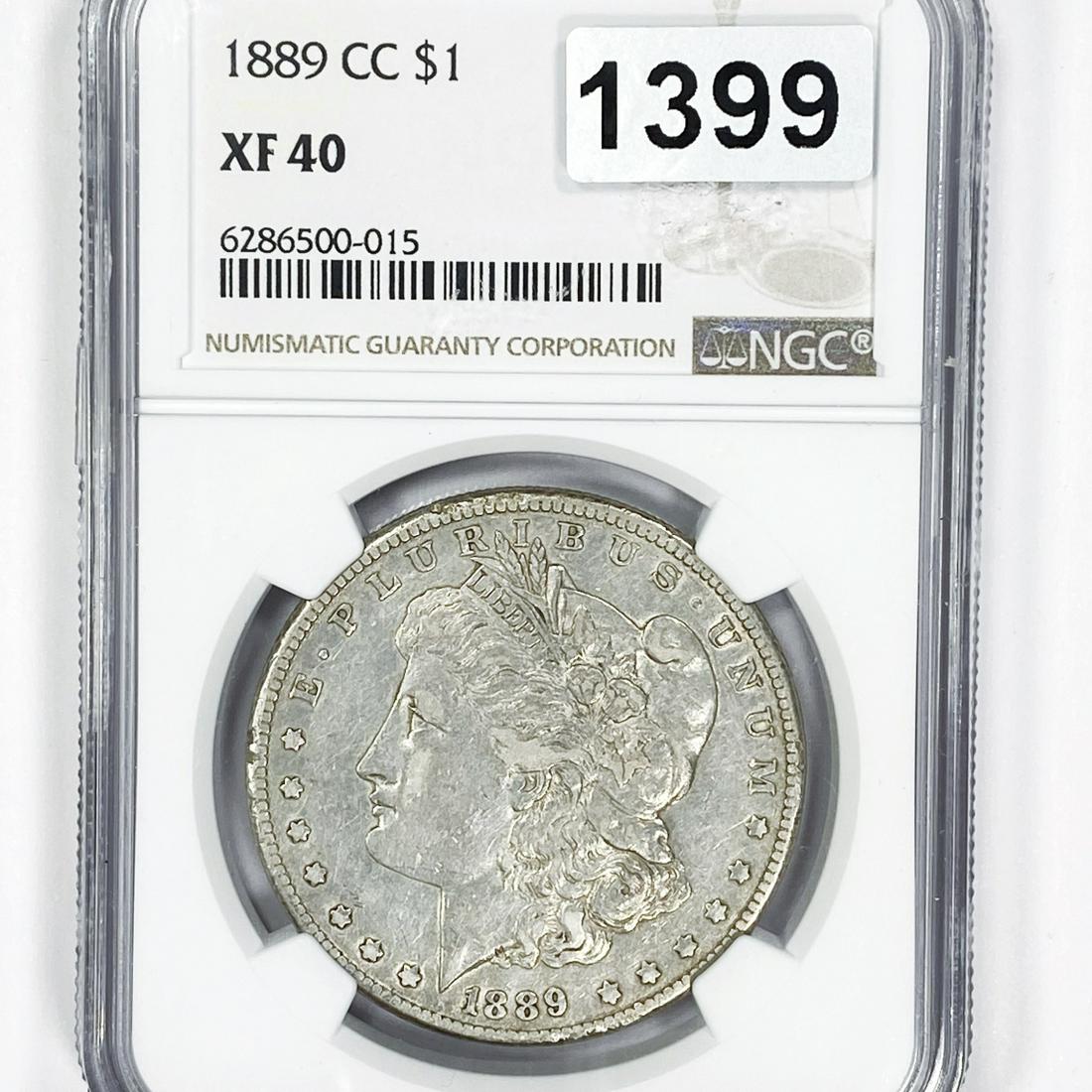 1889-CC Morgan Silver Dollar NGC - XF40 (1 of 2)