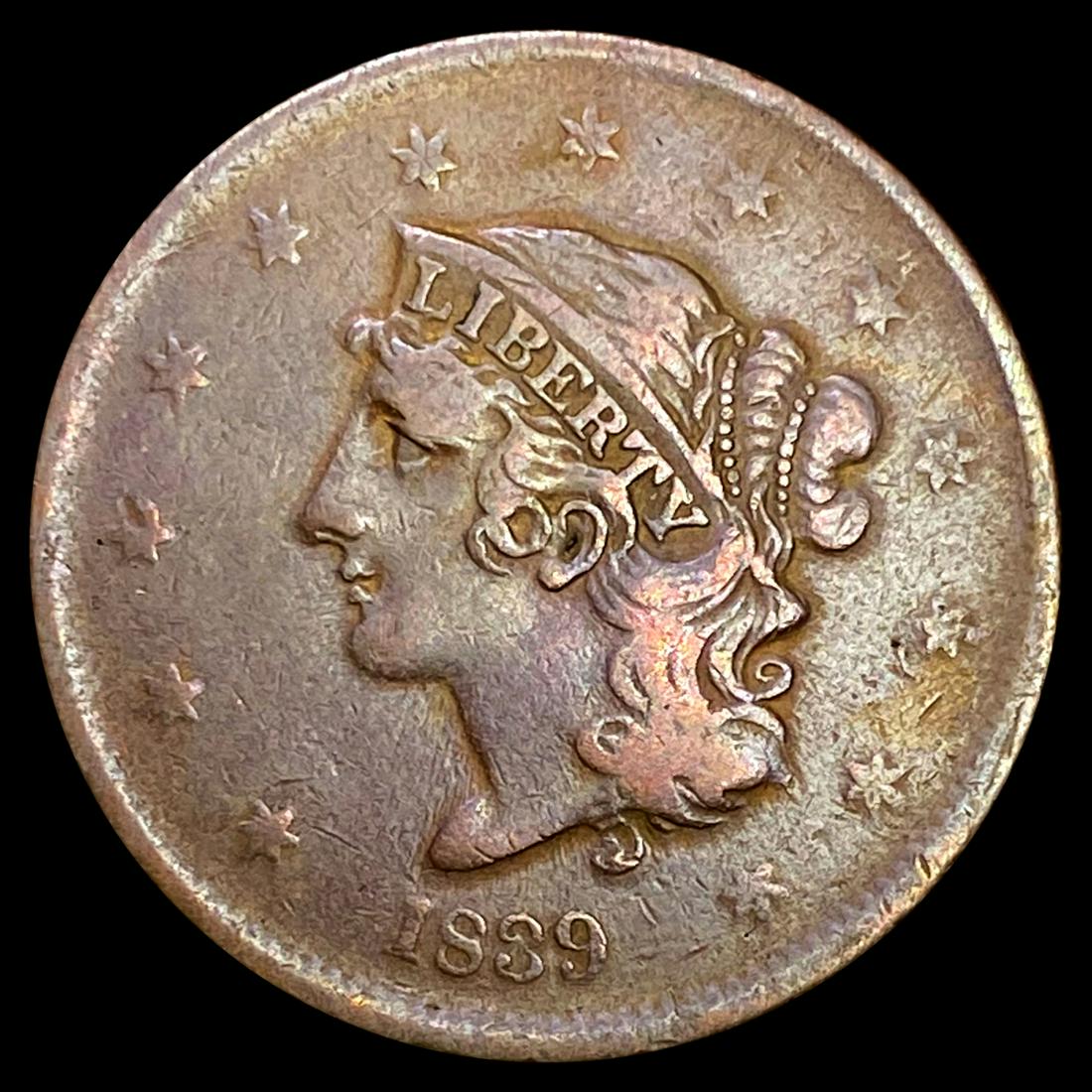 1839 Braided Hair Large Cent LIGHTLY CIRCULATED (1 of 2)