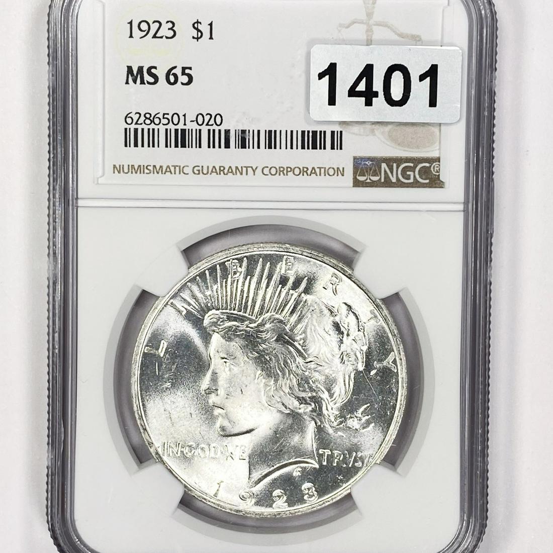 1923 Silver Peace Dollar NGC - MS65 (1 of 2)