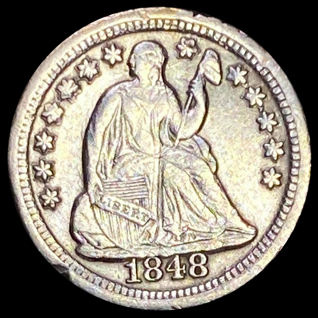 1848-O Seated Liberty Half Dime NEARLY UNC (1 of 2)