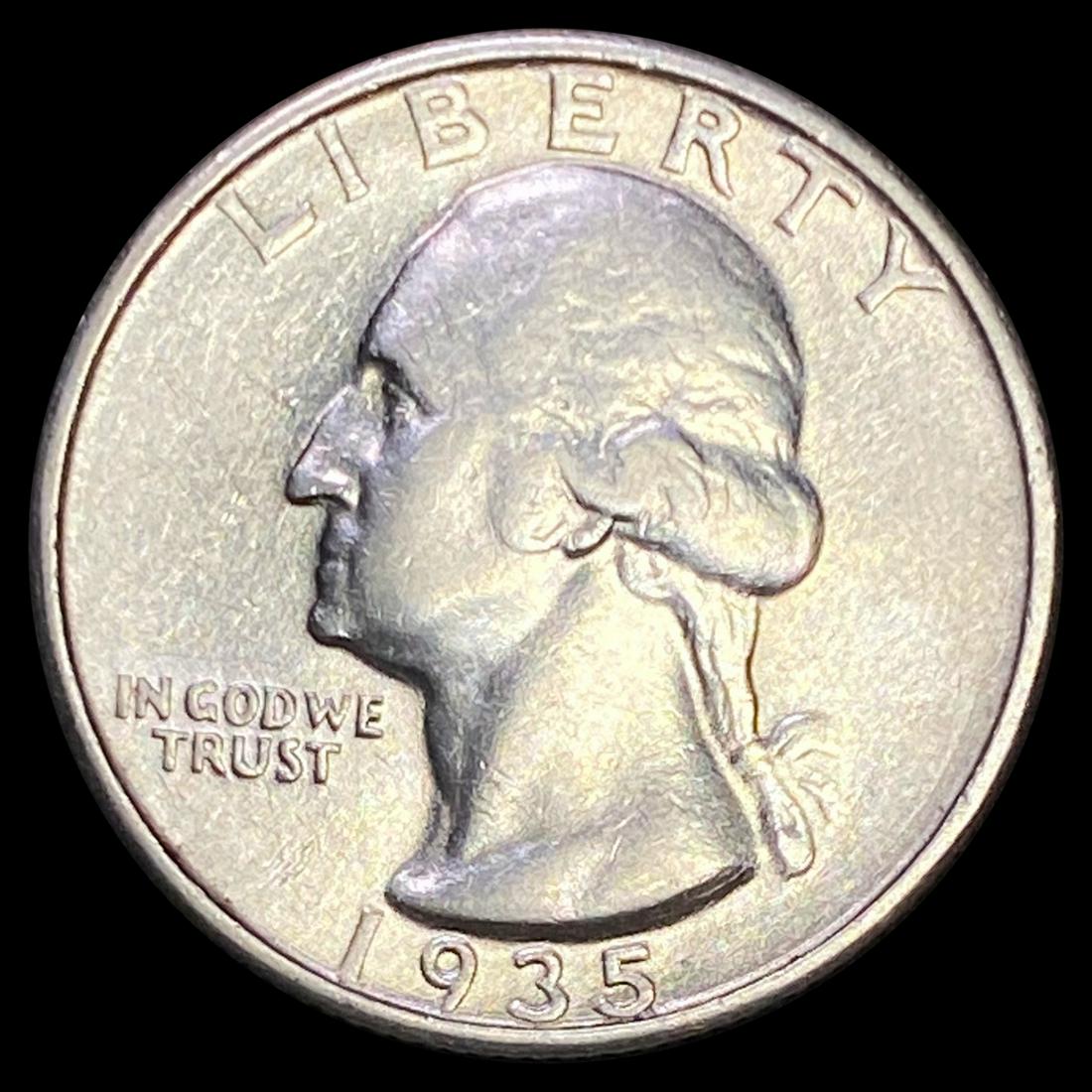 1935-S Washington Silver Quarter CLOSELY UNC (1 of 2)