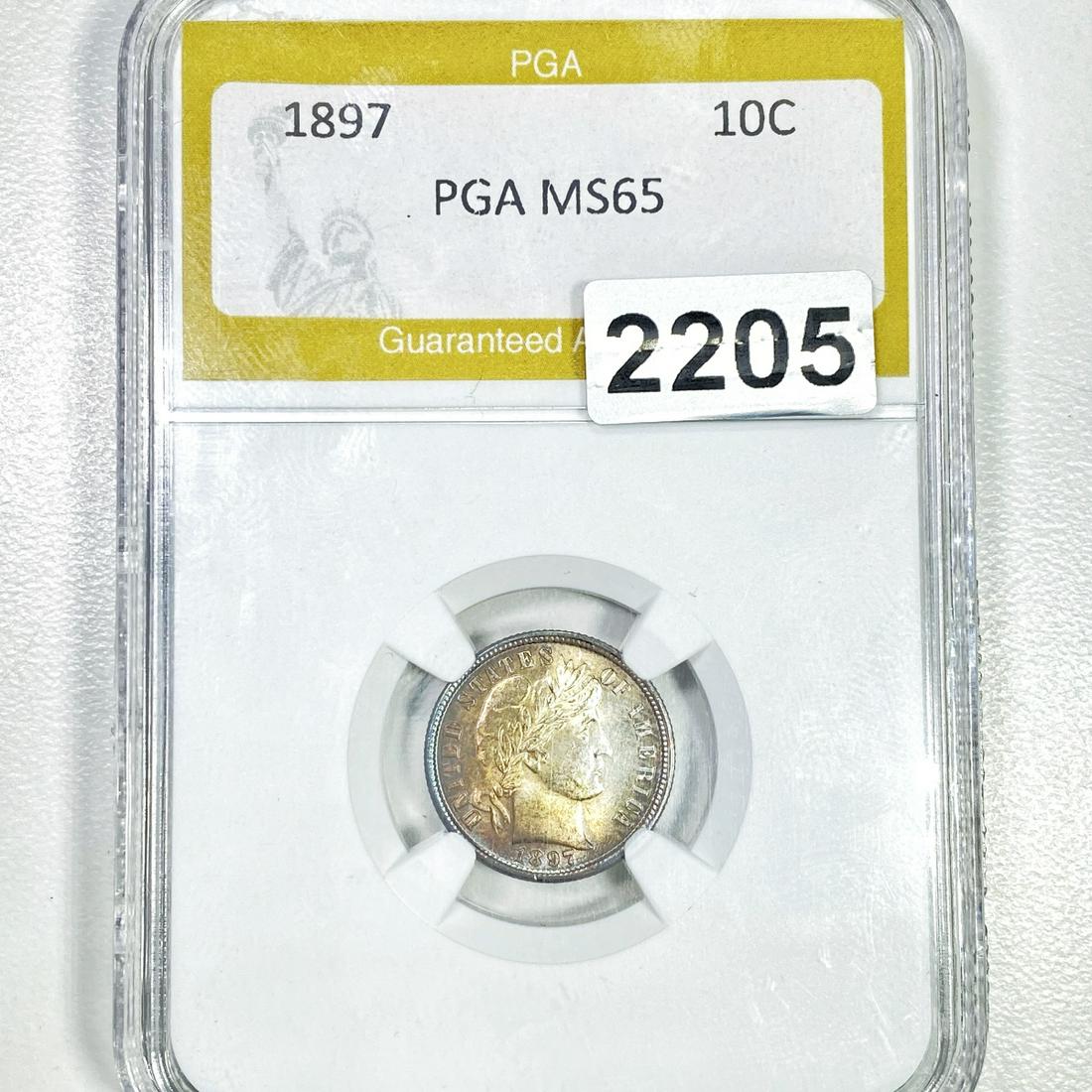 1897 Barber Dime PGA - MS65 (1 of 2)