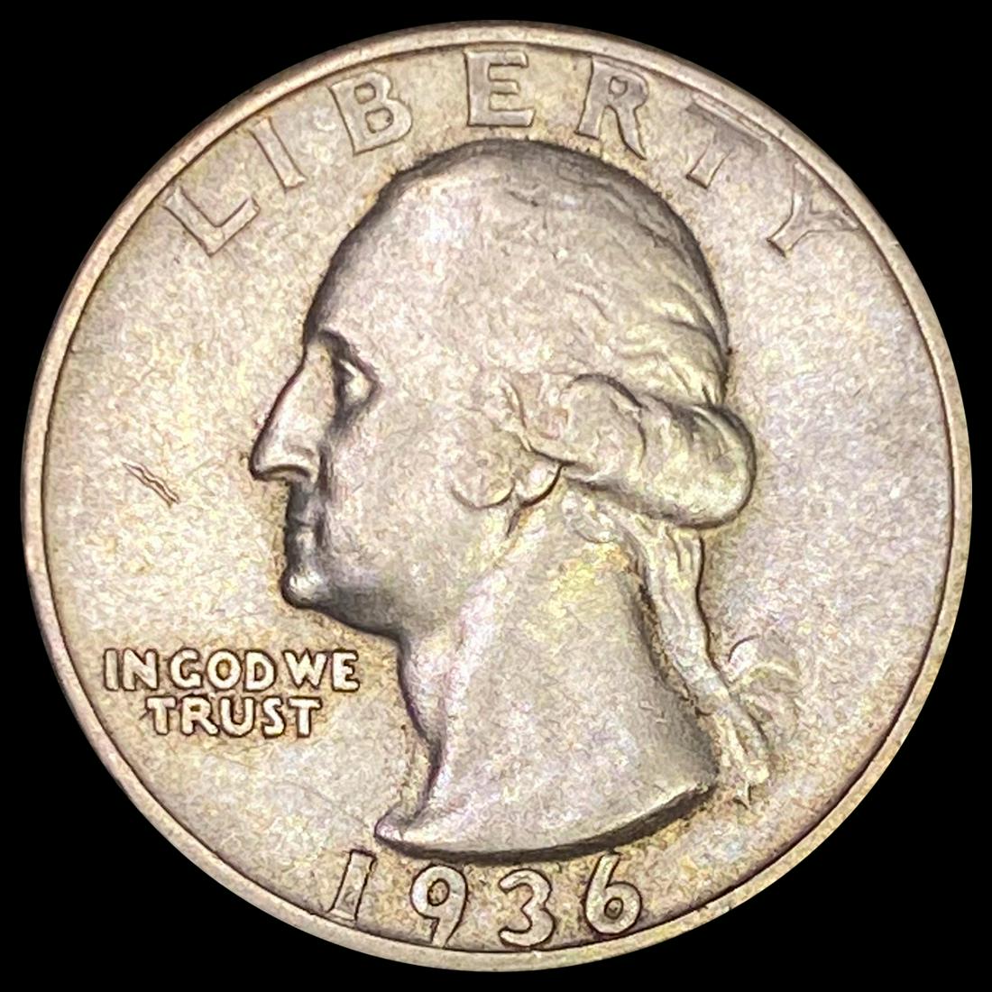 1936-D Washington Silver Quarter CLOSELY UNC (1 of 2)