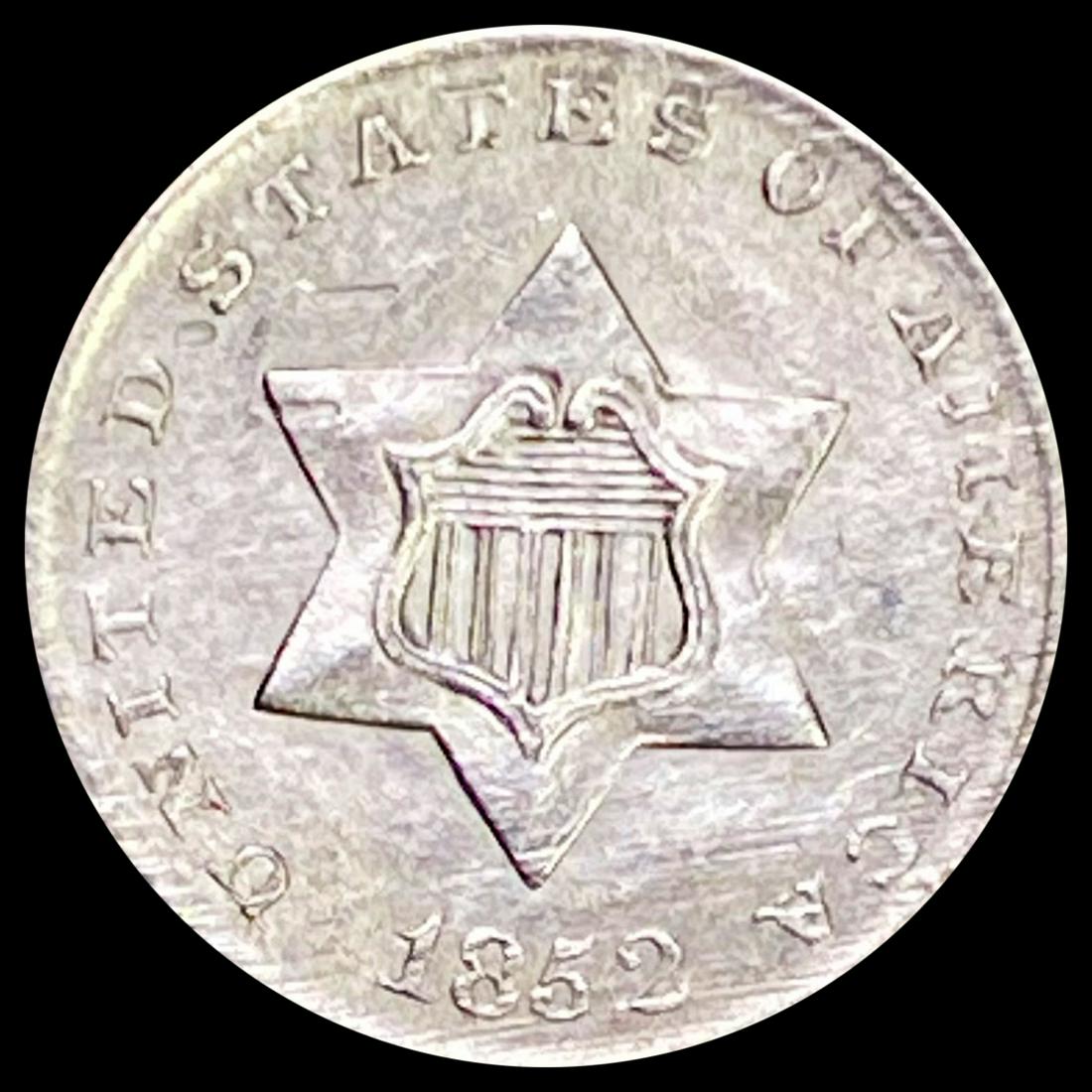 1852 Silver Three Cent UNCIRCULATED (1 of 2)